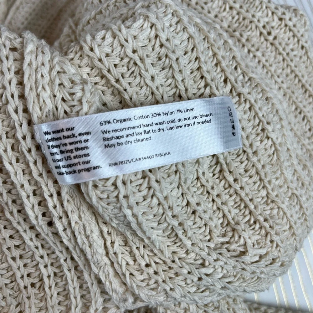 Eileen Fisher Loose Knit Linen Blend Sweater - Picture 8 of 9